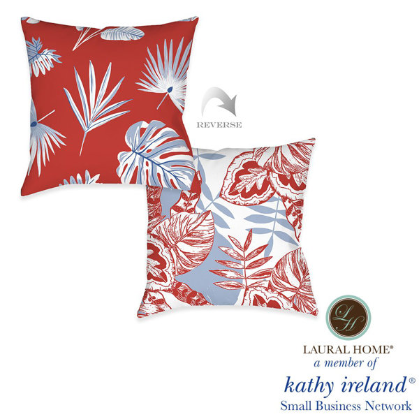 kathy ireland HOME Palm Tropical 18" x 18" Decorative Pillow Wayfair